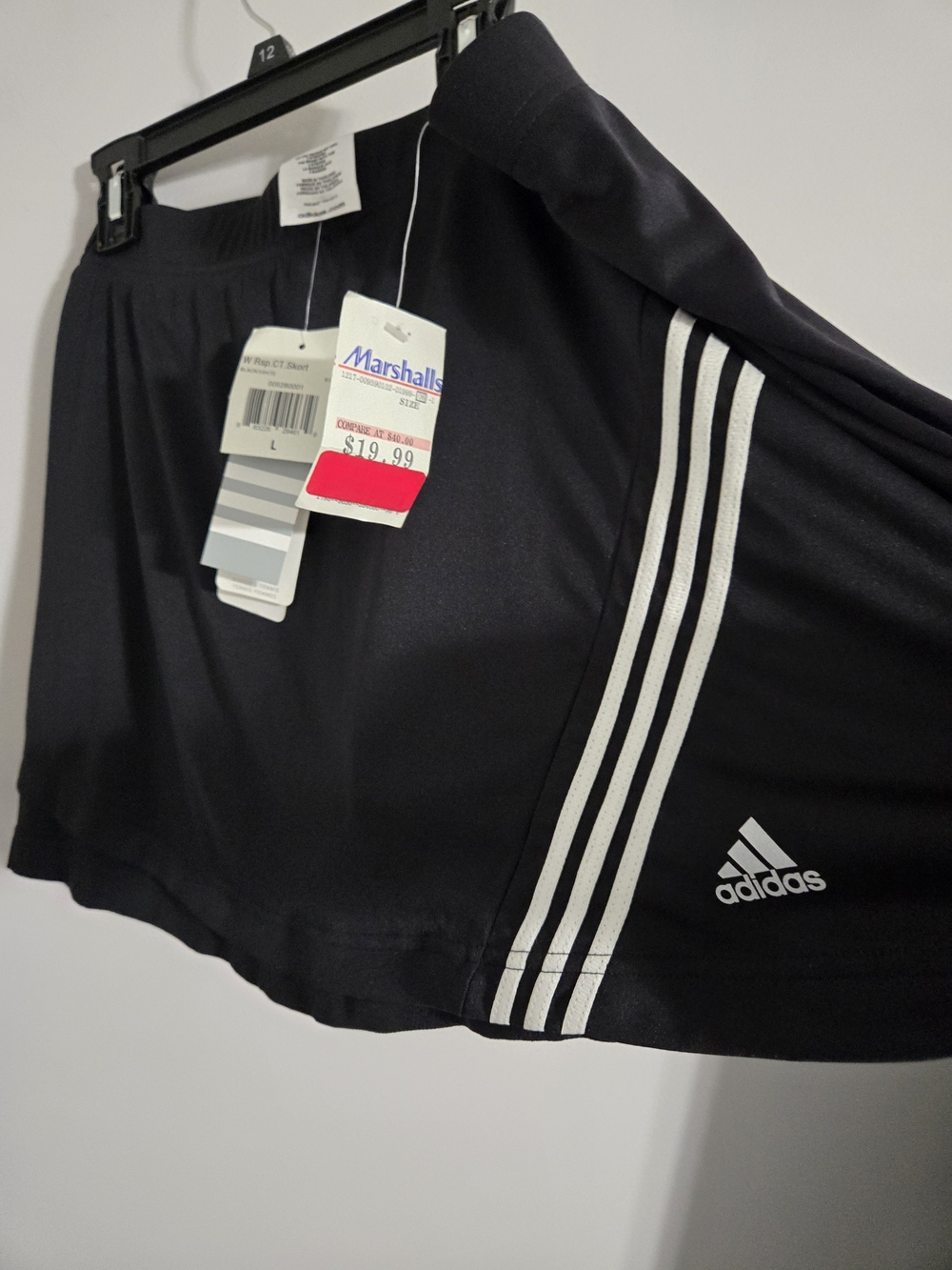 adidas Men’s Black Athletic Shorts with White 3-Stripes Logo